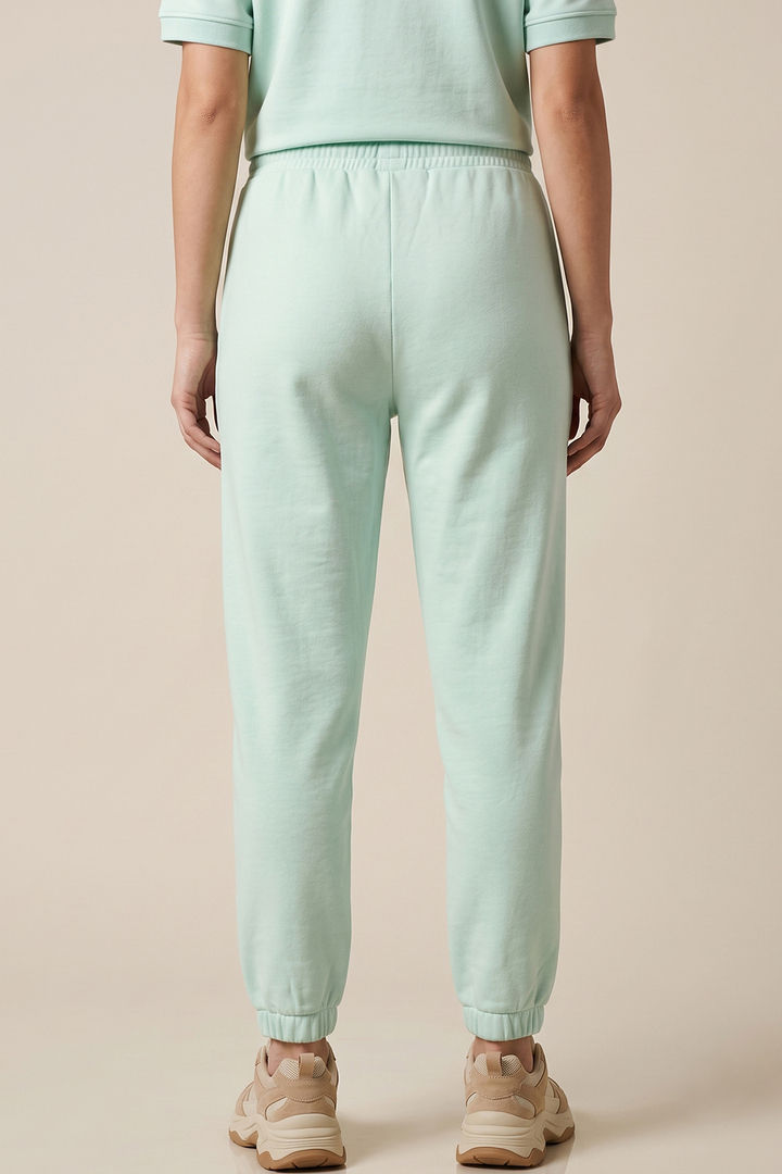 Zivame Knit Poly Athleisure Joggers - Opal Blue — image 4